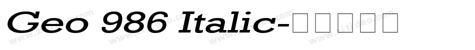 Geo 986 Italic字体转换